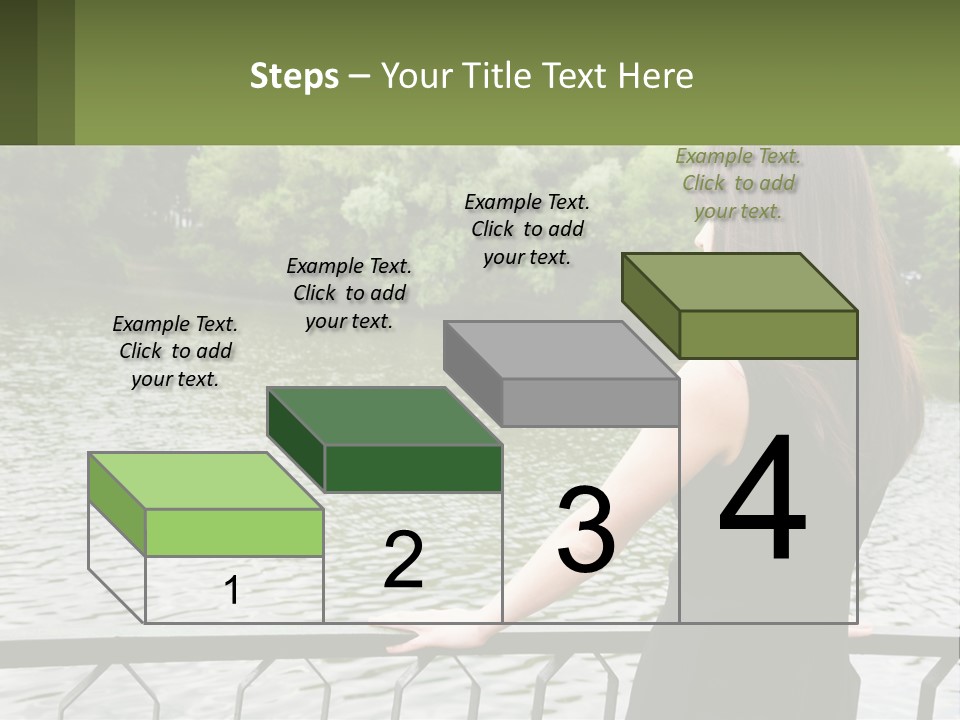 Slim Park Girl PowerPoint Template