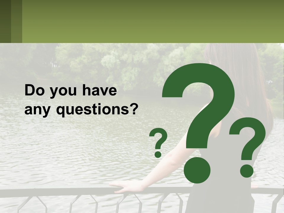 Slim Park Girl PowerPoint Template