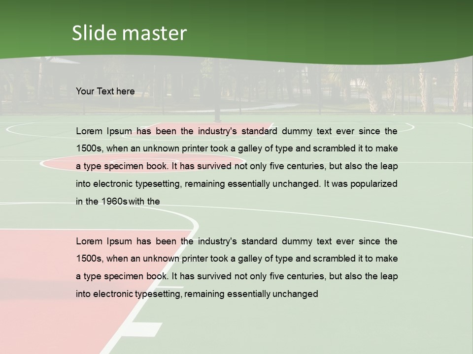 Hoop Basket Outside PowerPoint Template