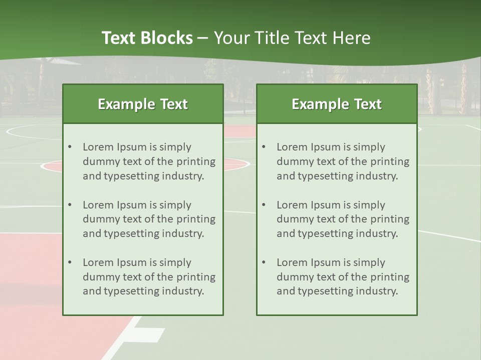 Hoop Basket Outside PowerPoint Template