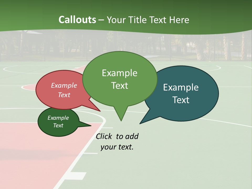 Hoop Basket Outside PowerPoint Template