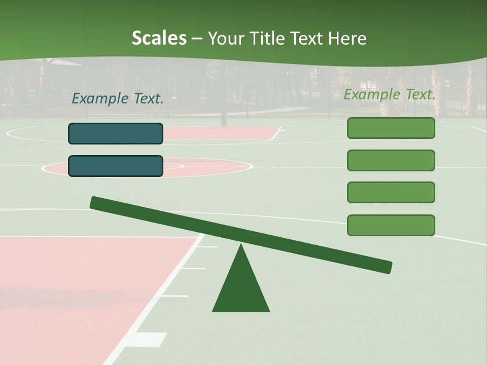 Hoop Basket Outside PowerPoint Template