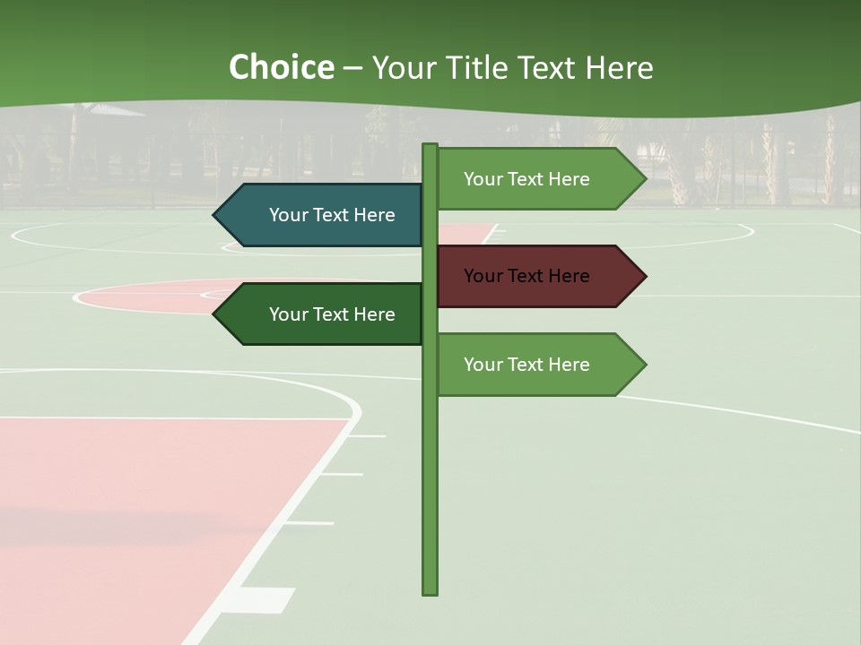 Hoop Basket Outside PowerPoint Template
