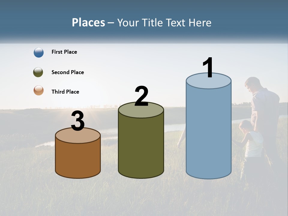 Woman Happy Field PowerPoint Template