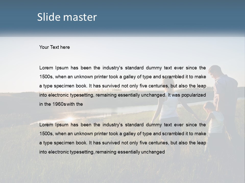 Woman Happy Field PowerPoint Template