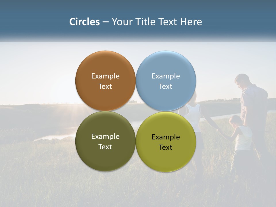 Woman Happy Field PowerPoint Template