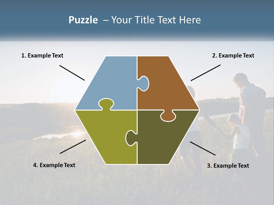 Woman Happy Field PowerPoint Template