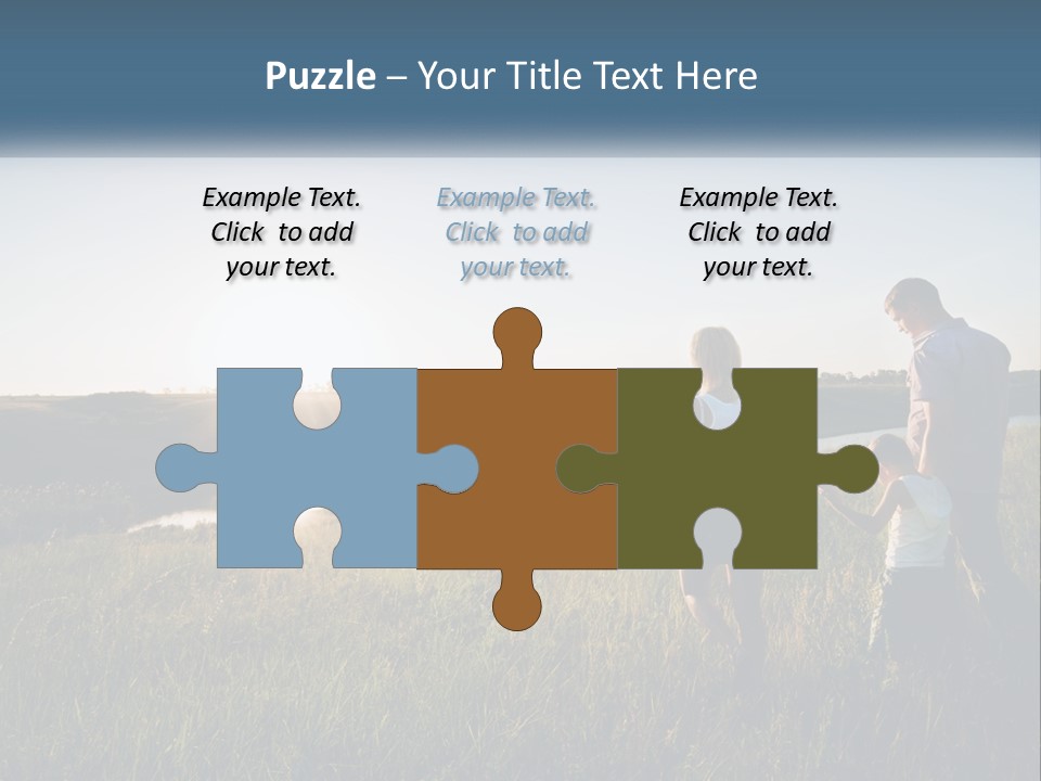 Woman Happy Field PowerPoint Template