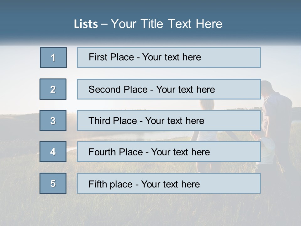 Woman Happy Field PowerPoint Template
