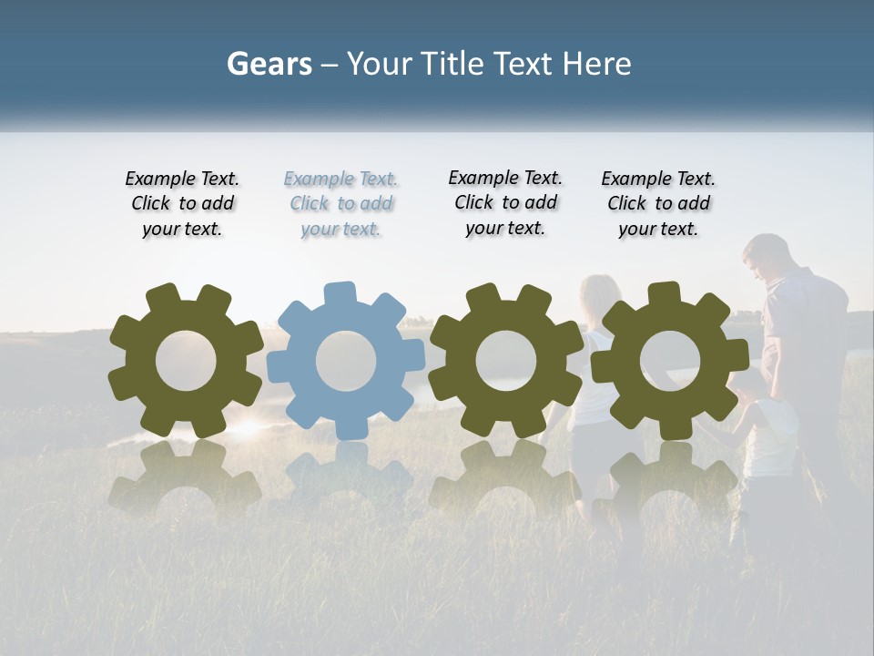 Woman Happy Field PowerPoint Template