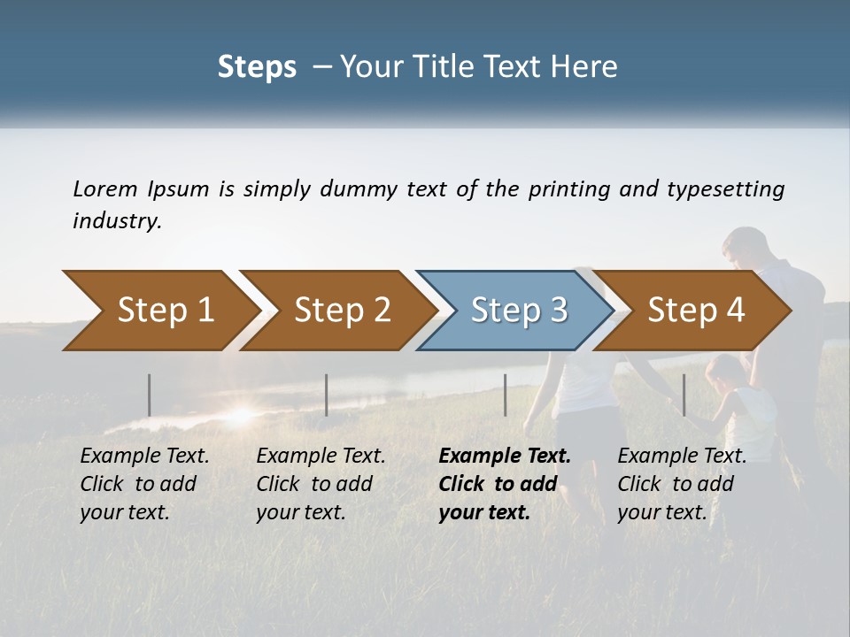 Woman Happy Field PowerPoint Template