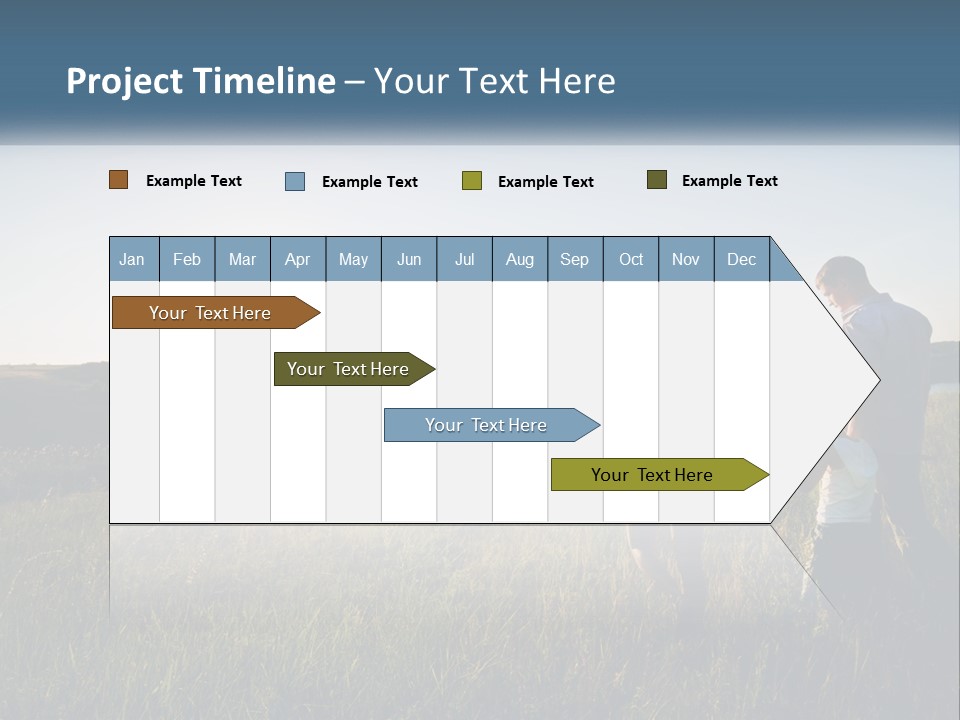 Woman Happy Field PowerPoint Template