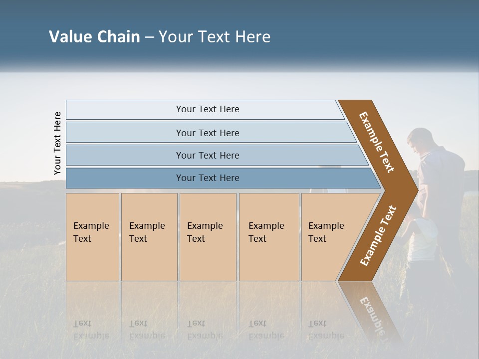 Woman Happy Field PowerPoint Template