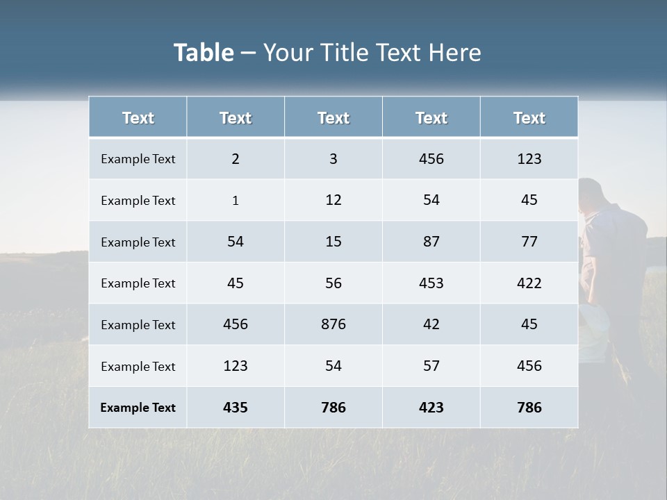 Woman Happy Field PowerPoint Template