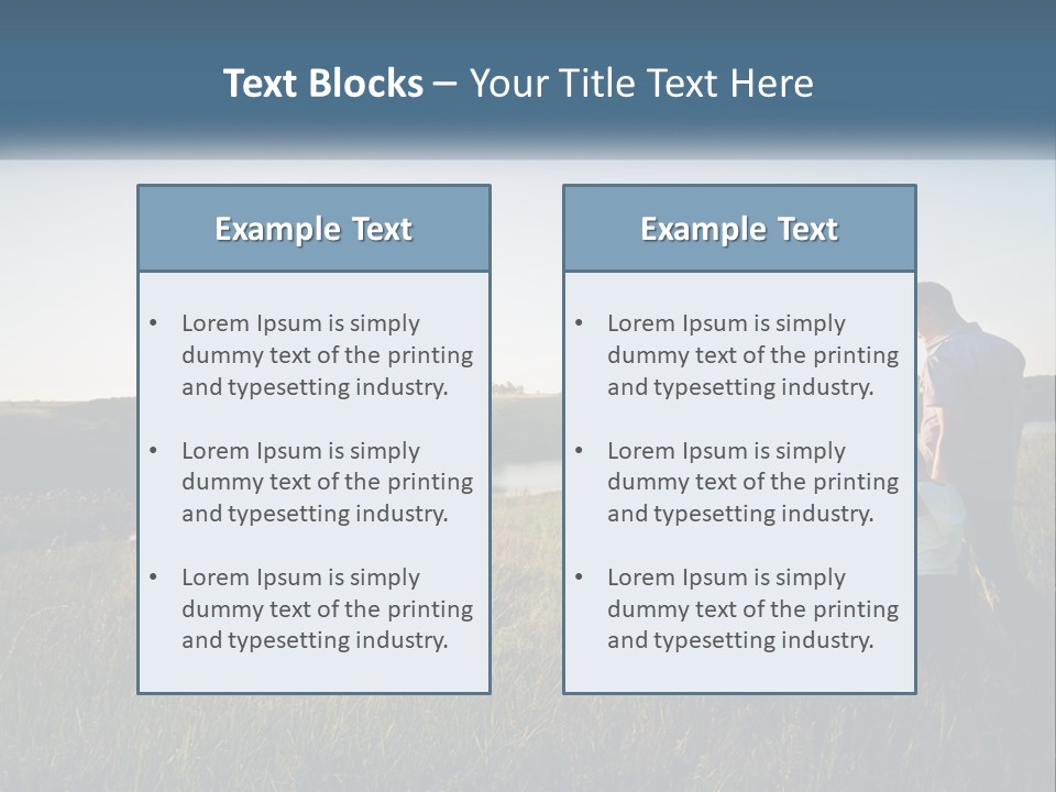 Woman Happy Field PowerPoint Template