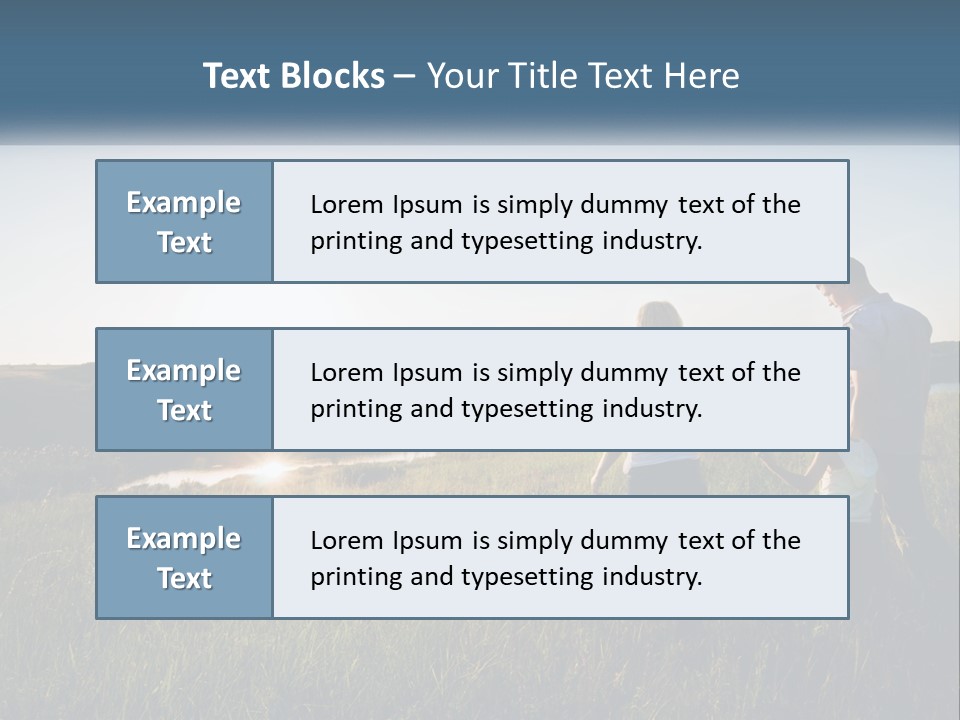 Woman Happy Field PowerPoint Template