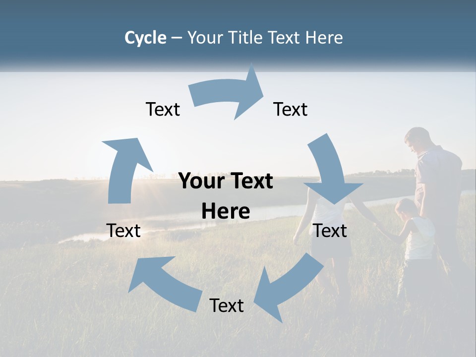 Woman Happy Field PowerPoint Template