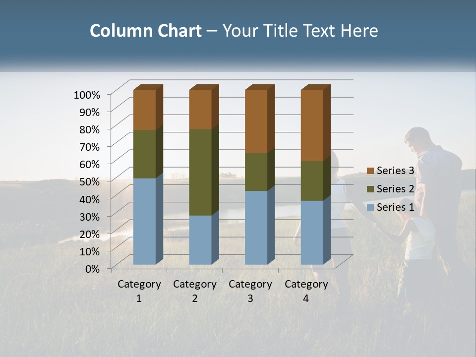 Woman Happy Field PowerPoint Template