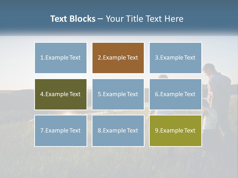 Woman Happy Field PowerPoint Template