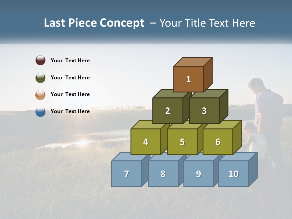 Woman Happy Field PowerPoint Template