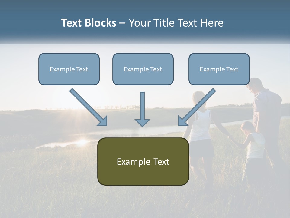 Woman Happy Field PowerPoint Template