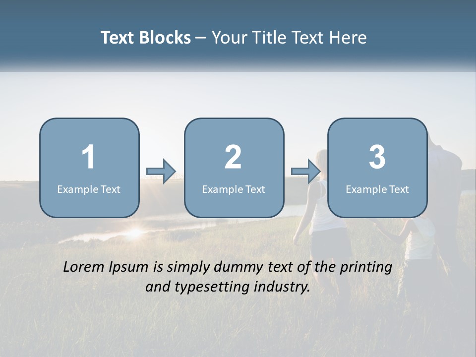 Woman Happy Field PowerPoint Template