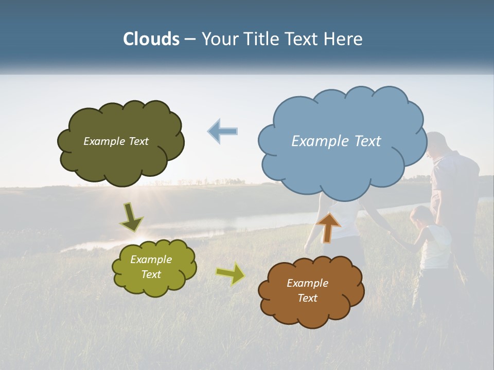 Woman Happy Field PowerPoint Template