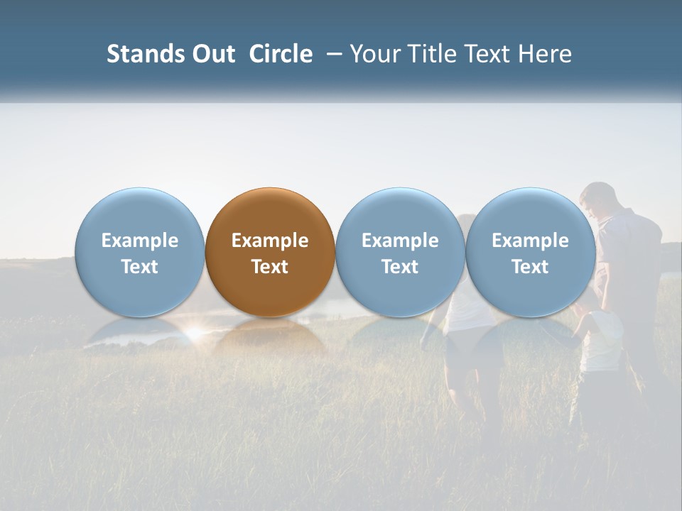 Woman Happy Field PowerPoint Template