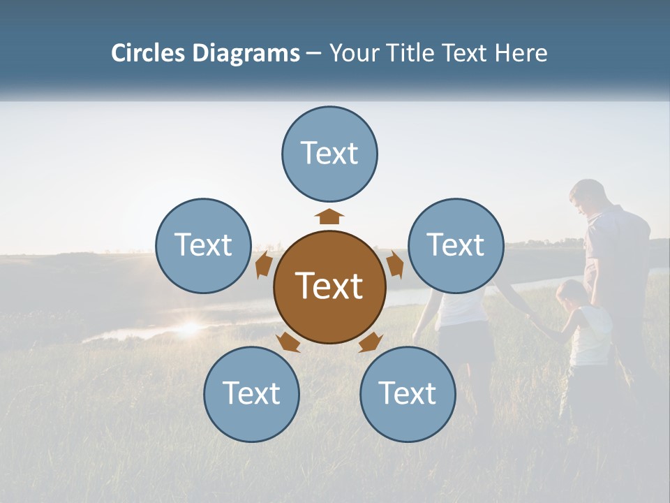 Woman Happy Field PowerPoint Template