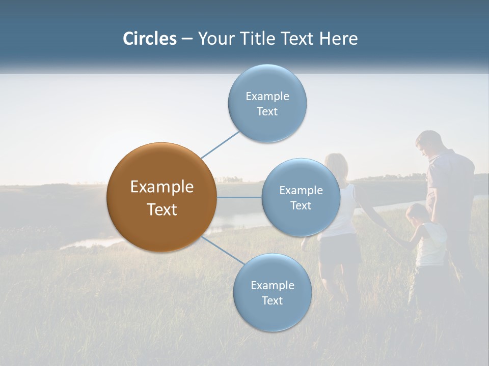 Woman Happy Field PowerPoint Template