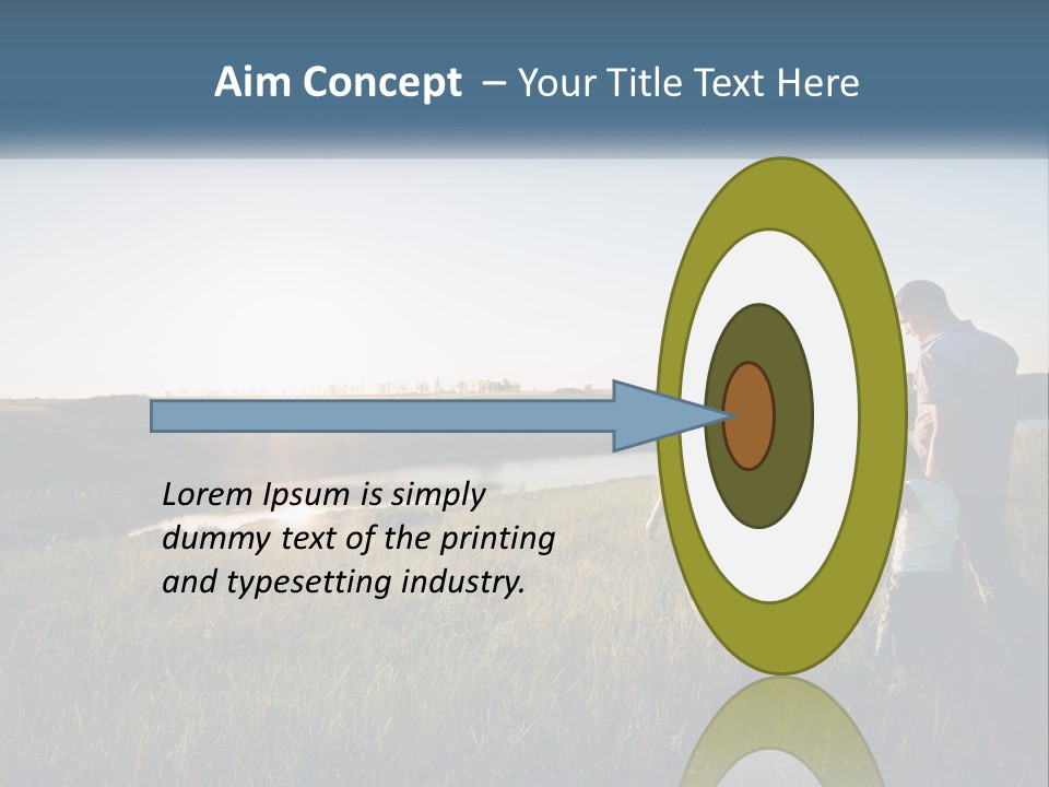 Woman Happy Field PowerPoint Template