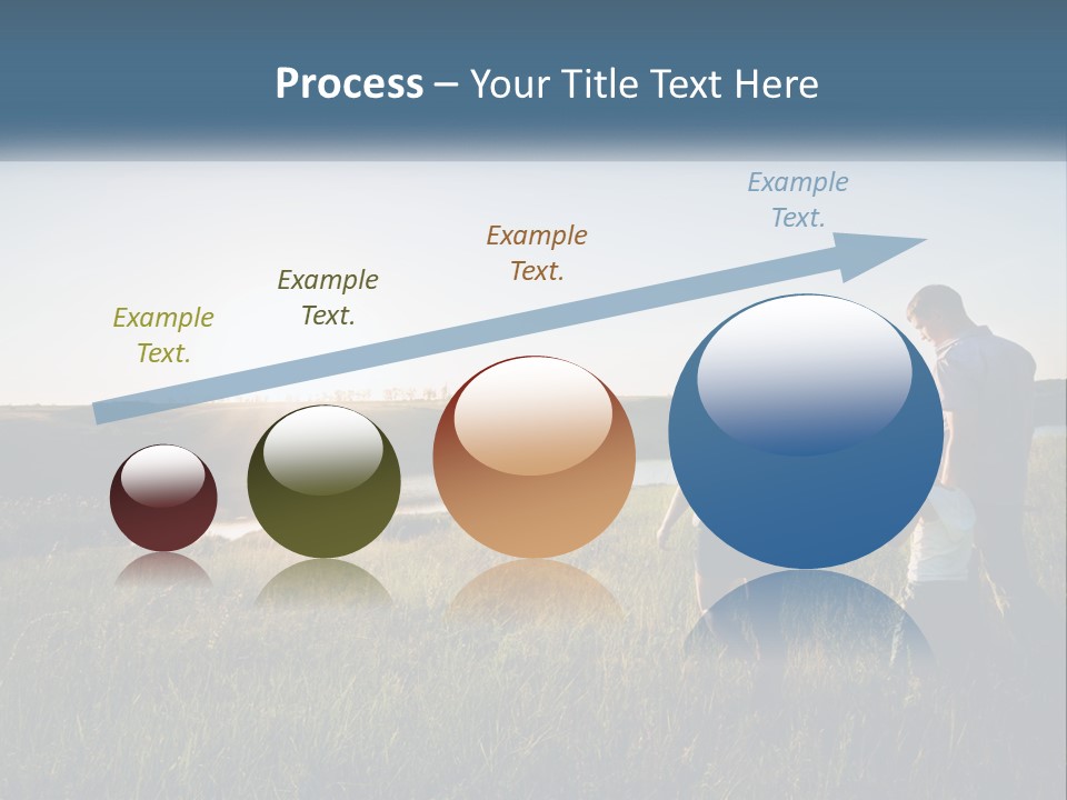 Woman Happy Field PowerPoint Template