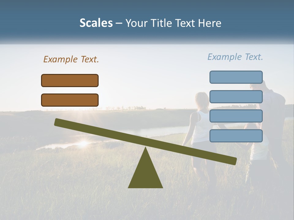 Woman Happy Field PowerPoint Template