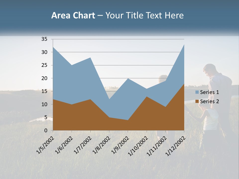 Woman Happy Field PowerPoint Template