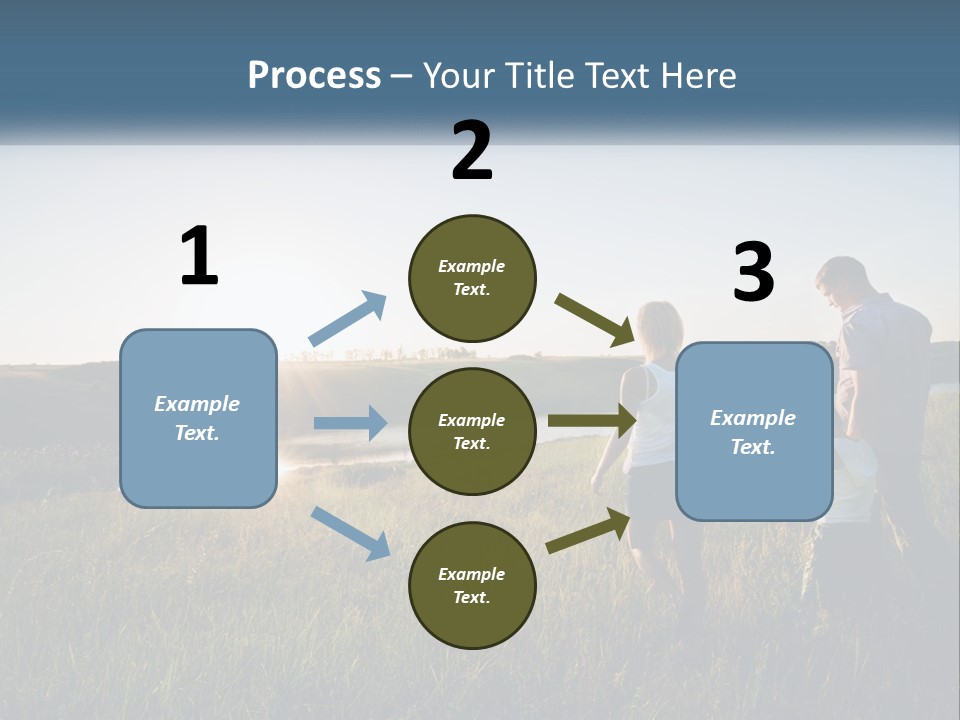 Woman Happy Field PowerPoint Template