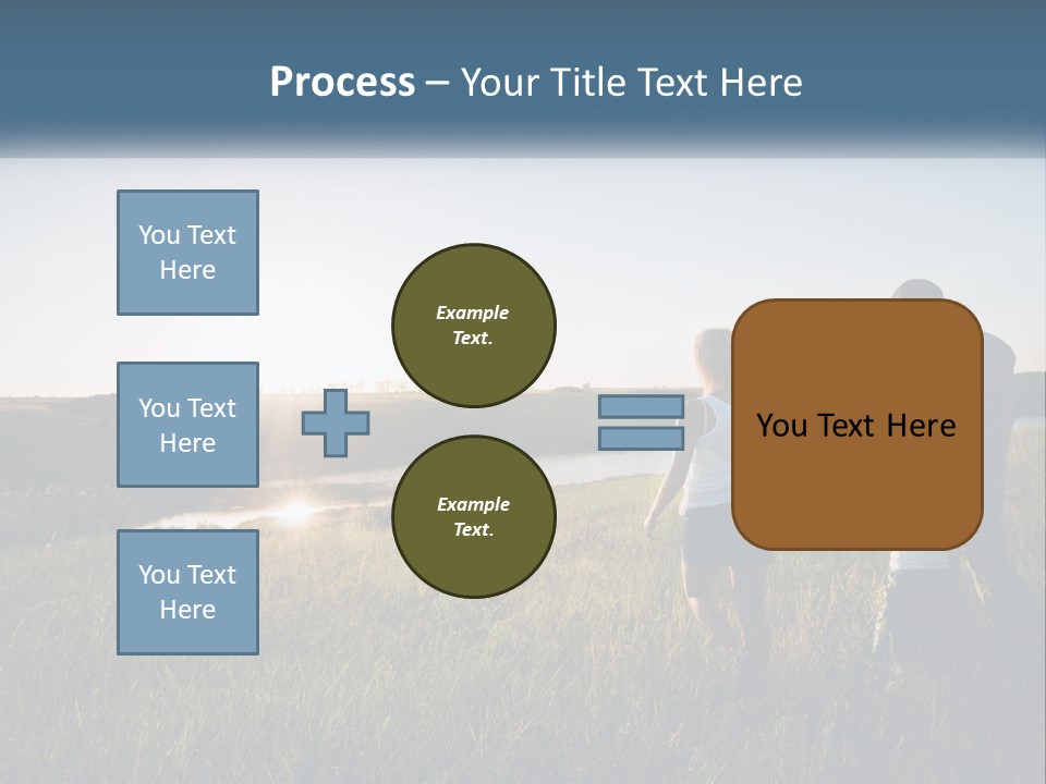 Woman Happy Field PowerPoint Template