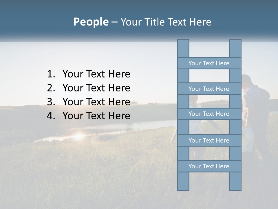 Woman Happy Field PowerPoint Template
