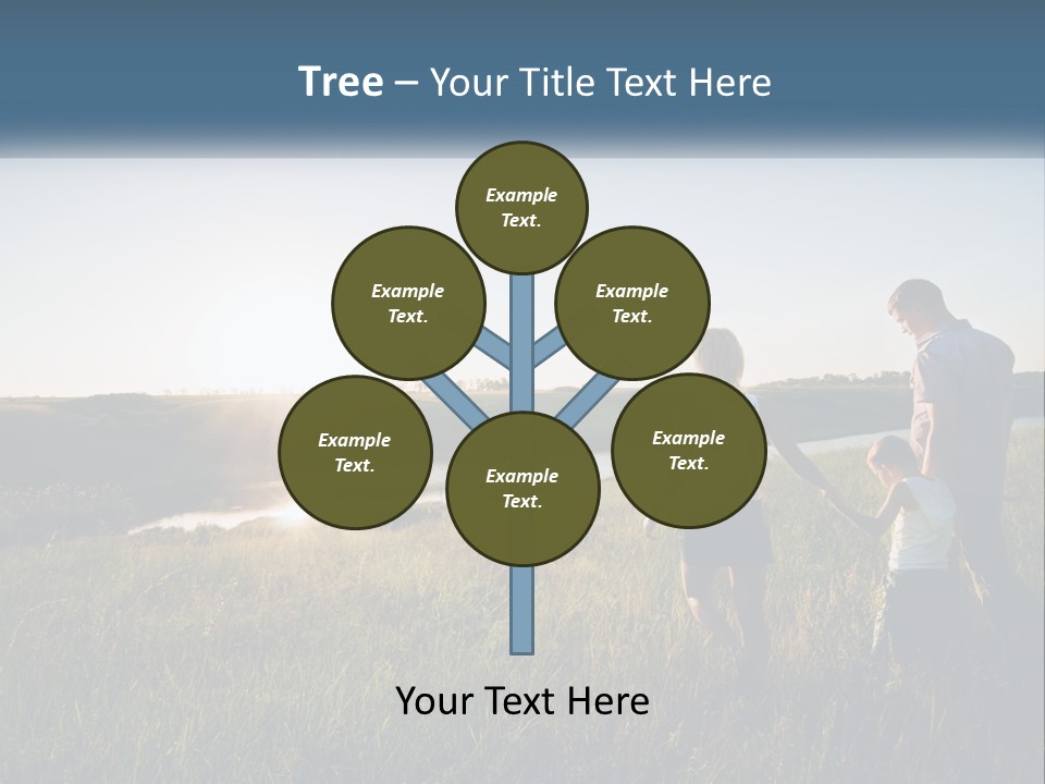 Woman Happy Field PowerPoint Template