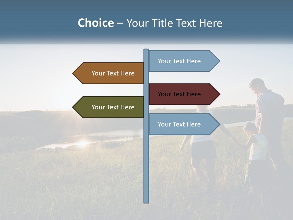 Woman Happy Field PowerPoint Template