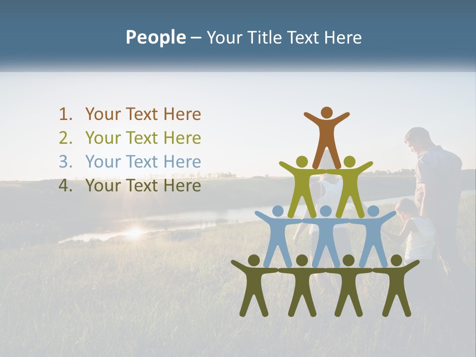 Woman Happy Field PowerPoint Template