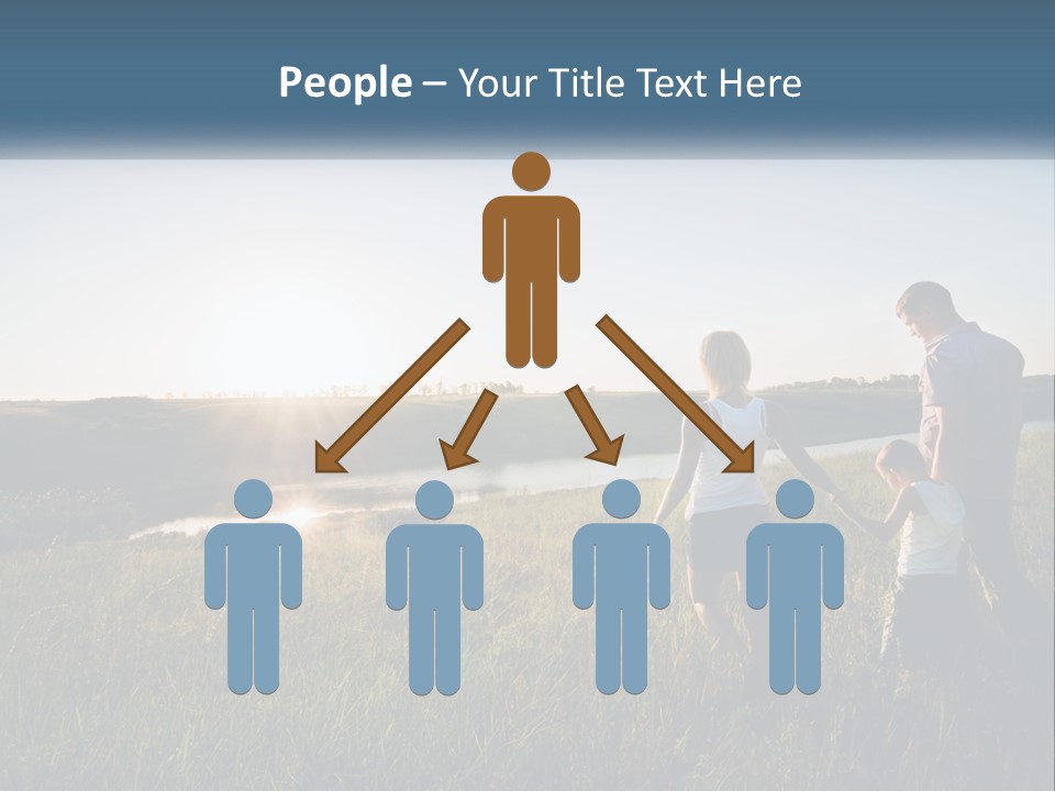 Woman Happy Field PowerPoint Template