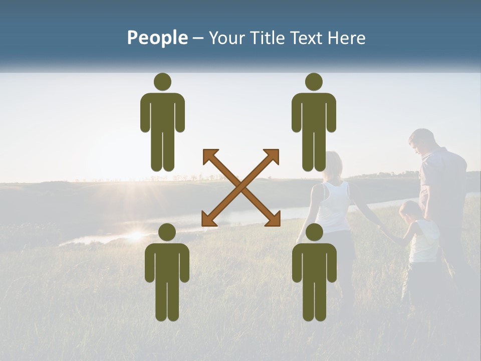 Woman Happy Field PowerPoint Template