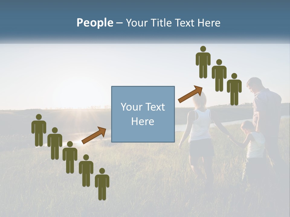 Woman Happy Field PowerPoint Template