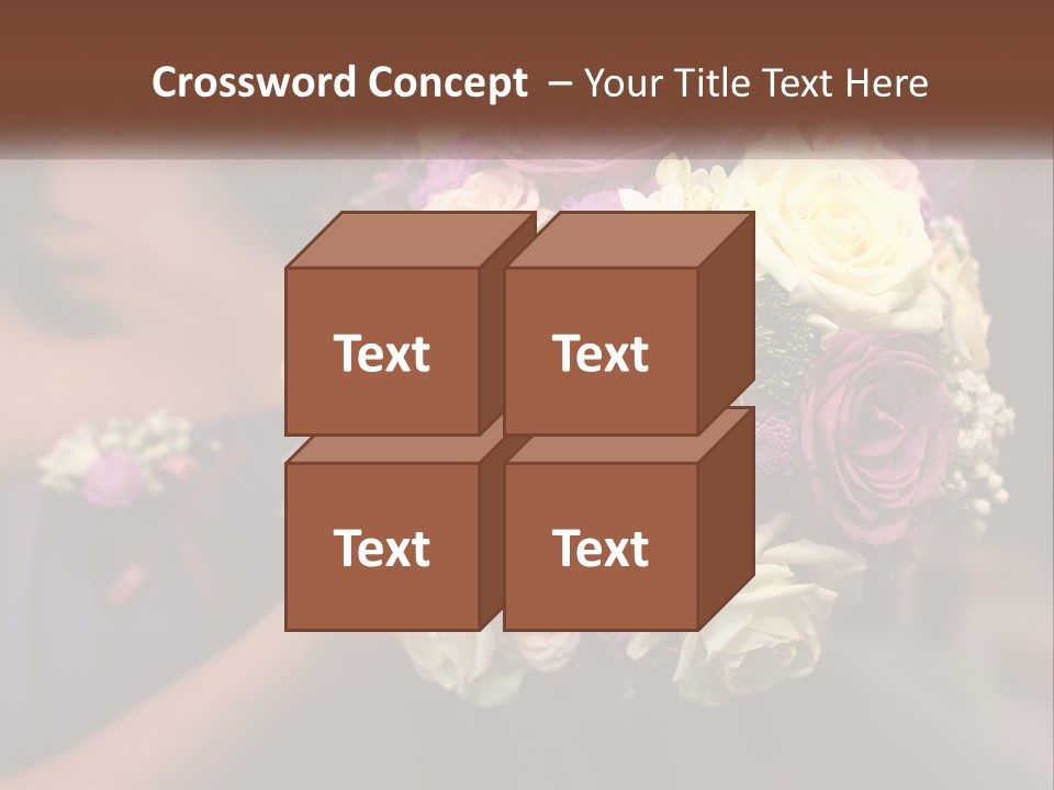 Bouquet Bride Commitment PowerPoint Template