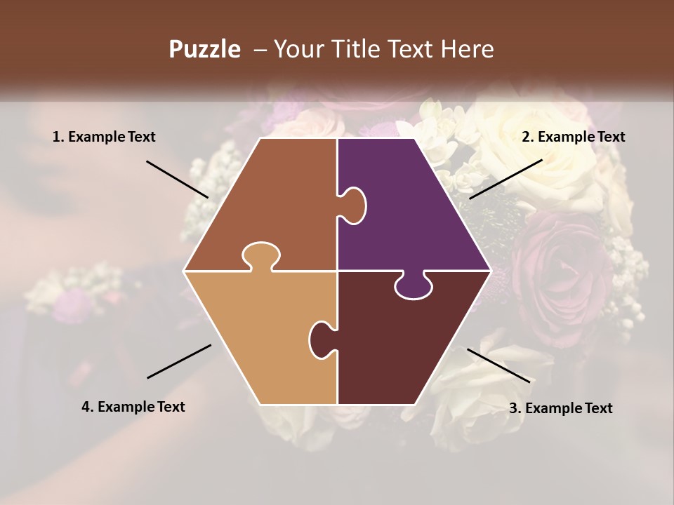 Bouquet Bride Commitment PowerPoint Template