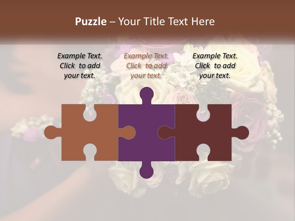 Bouquet Bride Commitment PowerPoint Template