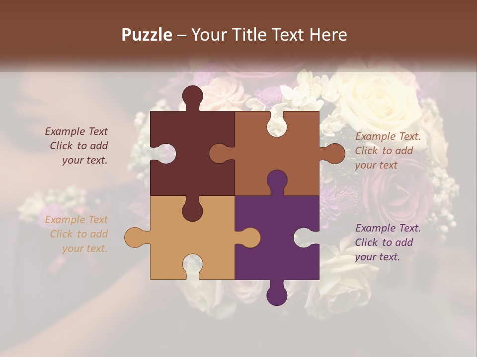 Bouquet Bride Commitment PowerPoint Template