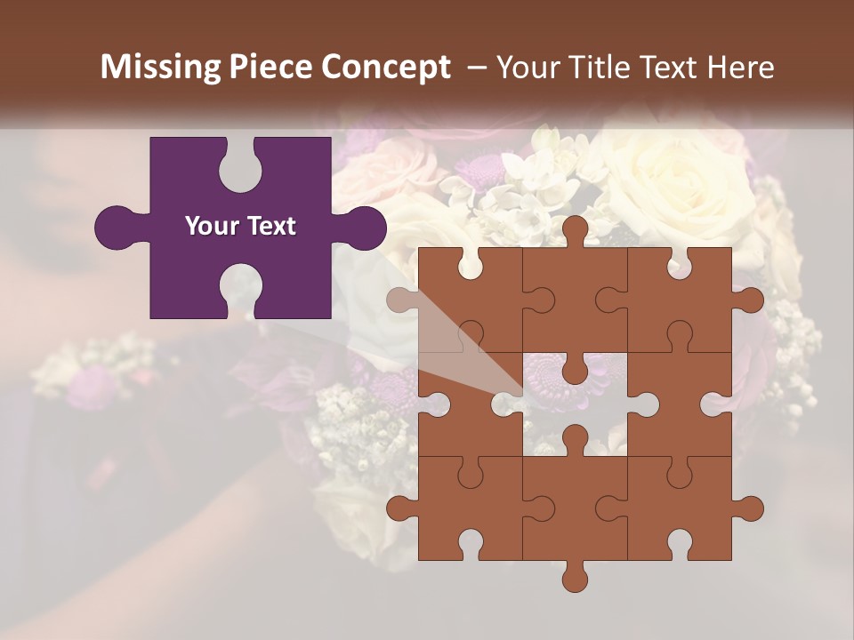 Bouquet Bride Commitment PowerPoint Template