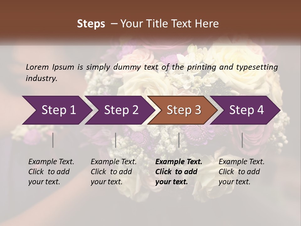 Bouquet Bride Commitment PowerPoint Template