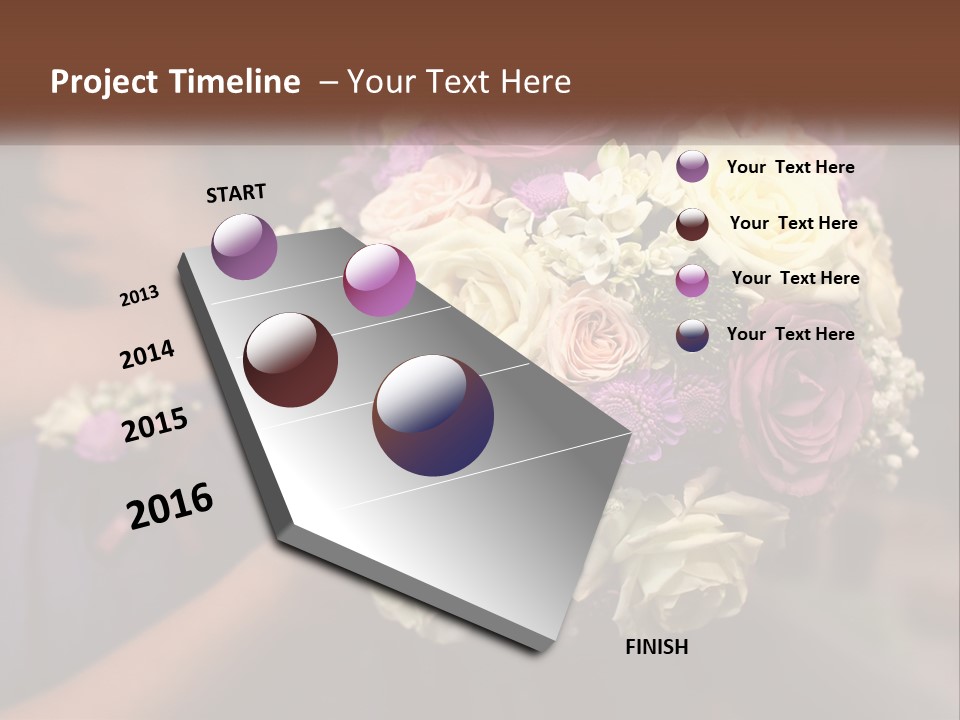 Bouquet Bride Commitment PowerPoint Template